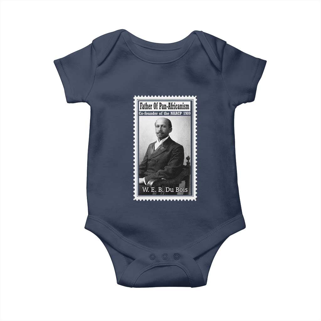 Vintage Stamp W E B Du Bois Baby Onesie Black Thought Leader TS12 Navy Print Your Wear