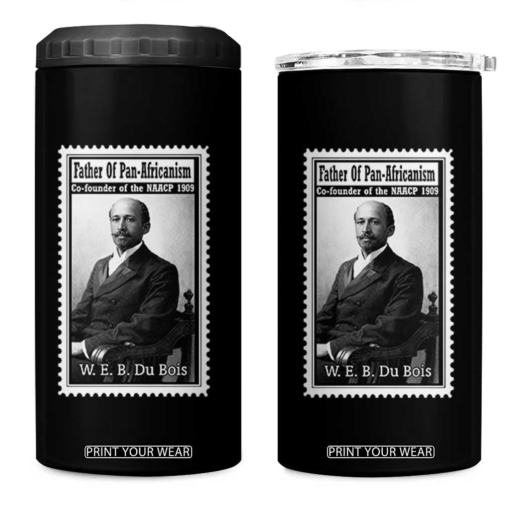 Vintage Stamp W E B Du Bois 4 in 1 Can Cooler Tumbler Black Thought Leader TS12 One Size: 16 oz Black Print Your Wear