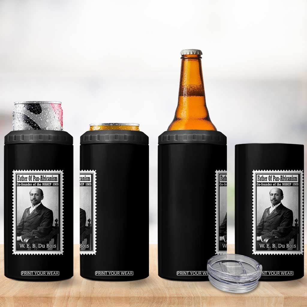 Vintage Stamp W E B Du Bois 4 in 1 Can Cooler Tumbler Black Thought Leader TS12 Print Your Wear