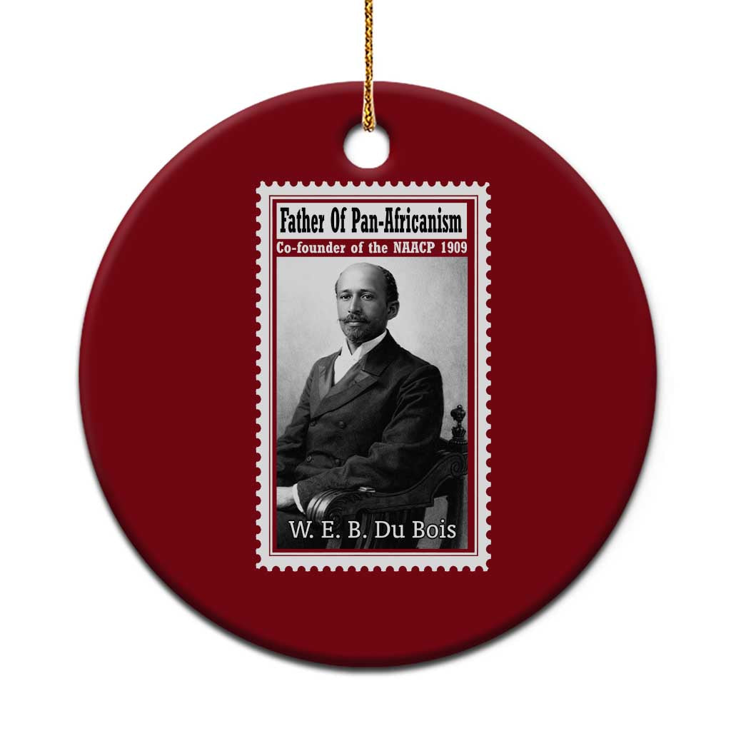 Vintage Stamp W E B Du Bois Ceramic Ornament Black Thought Leader TS12 1pc Red Print Your Wear