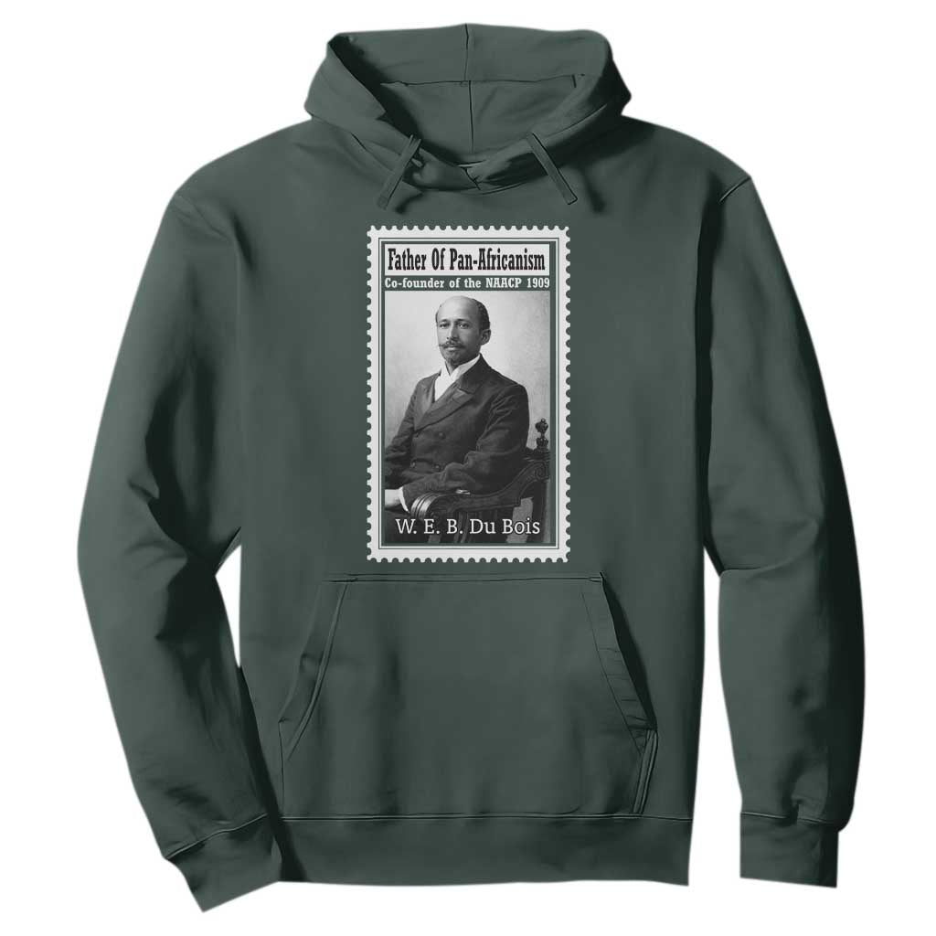 Vintage Stamp W E B Du Bois Hoodie Black Thought Leader TS12 Dark Forest Green Print Your Wear