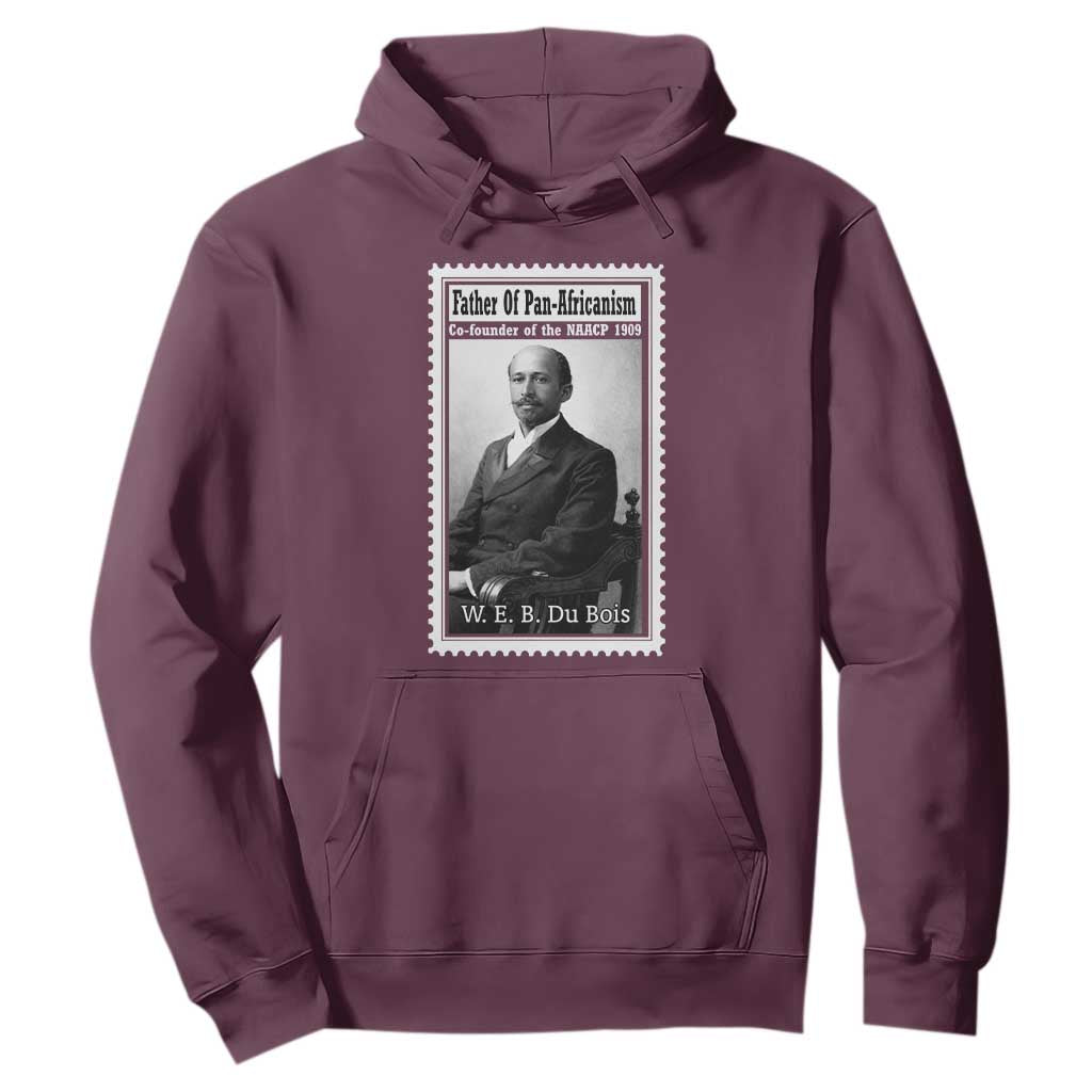 Vintage Stamp W E B Du Bois Hoodie Black Thought Leader TS12 Maroon Print Your Wear
