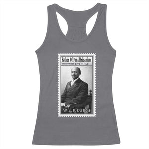 Vintage Stamp W E B Du Bois Racerback Tank Top Black Thought Leader TS12 Charcoal Print Your Wear