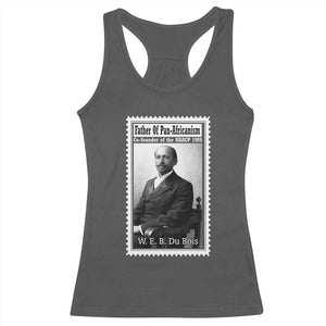 Vintage Stamp W E B Du Bois Racerback Tank Top Black Thought Leader TS12 Dark Heather Print Your Wear