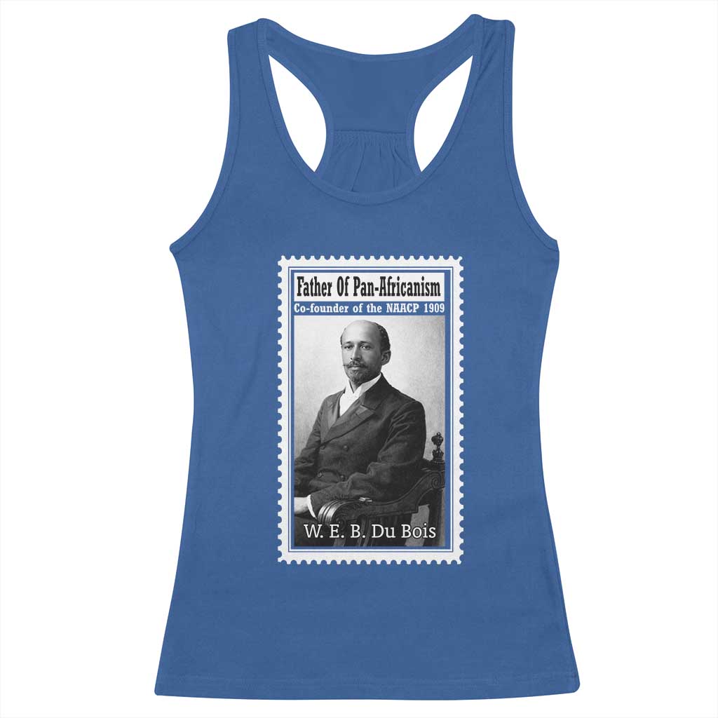 Vintage Stamp W E B Du Bois Racerback Tank Top Black Thought Leader TS12 Royal Blue Print Your Wear