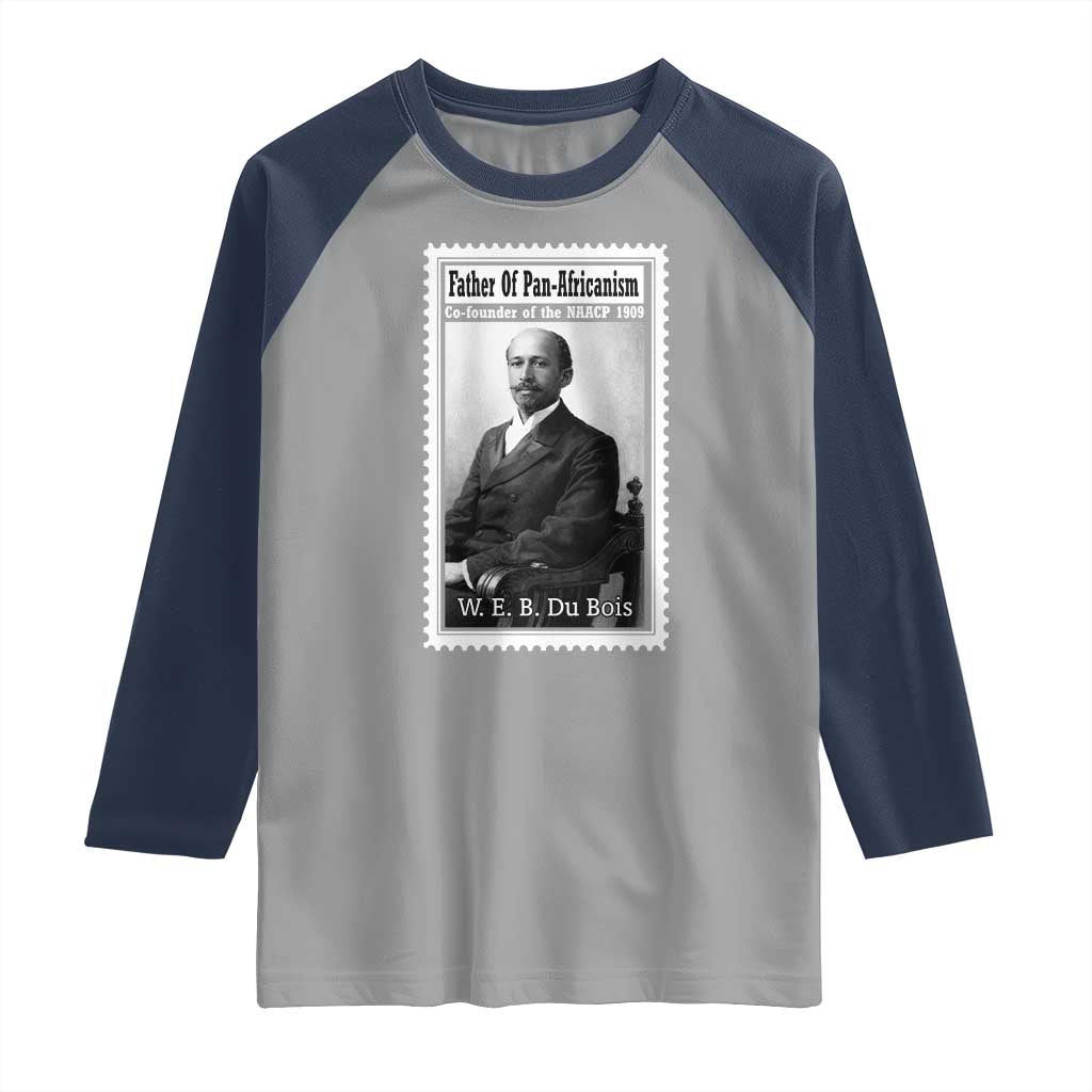 Vintage Stamp W E B Du Bois Raglan Shirt Black Thought Leader TS12 Sport Gray Navy Print Your Wear