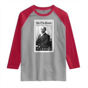Vintage Stamp W E B Du Bois Raglan Shirt Black Thought Leader TS12 Sport Gray Red Print Your Wear