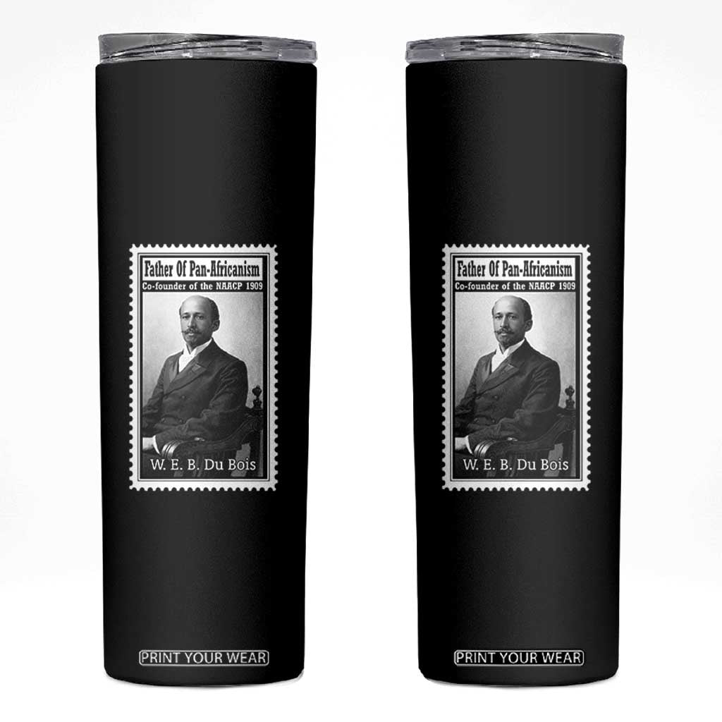Vintage Stamp W E B Du Bois Skinny Tumbler Black Thought Leader TS12 Black Print Your Wear