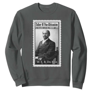 Vintage Stamp W E B Du Bois Sweatshirt Black Thought Leader TS12 Dark Heather Print Your Wear