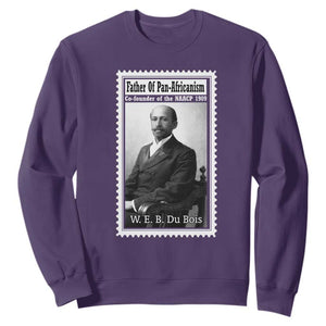 Vintage Stamp W E B Du Bois Sweatshirt Black Thought Leader TS12 Purple Print Your Wear