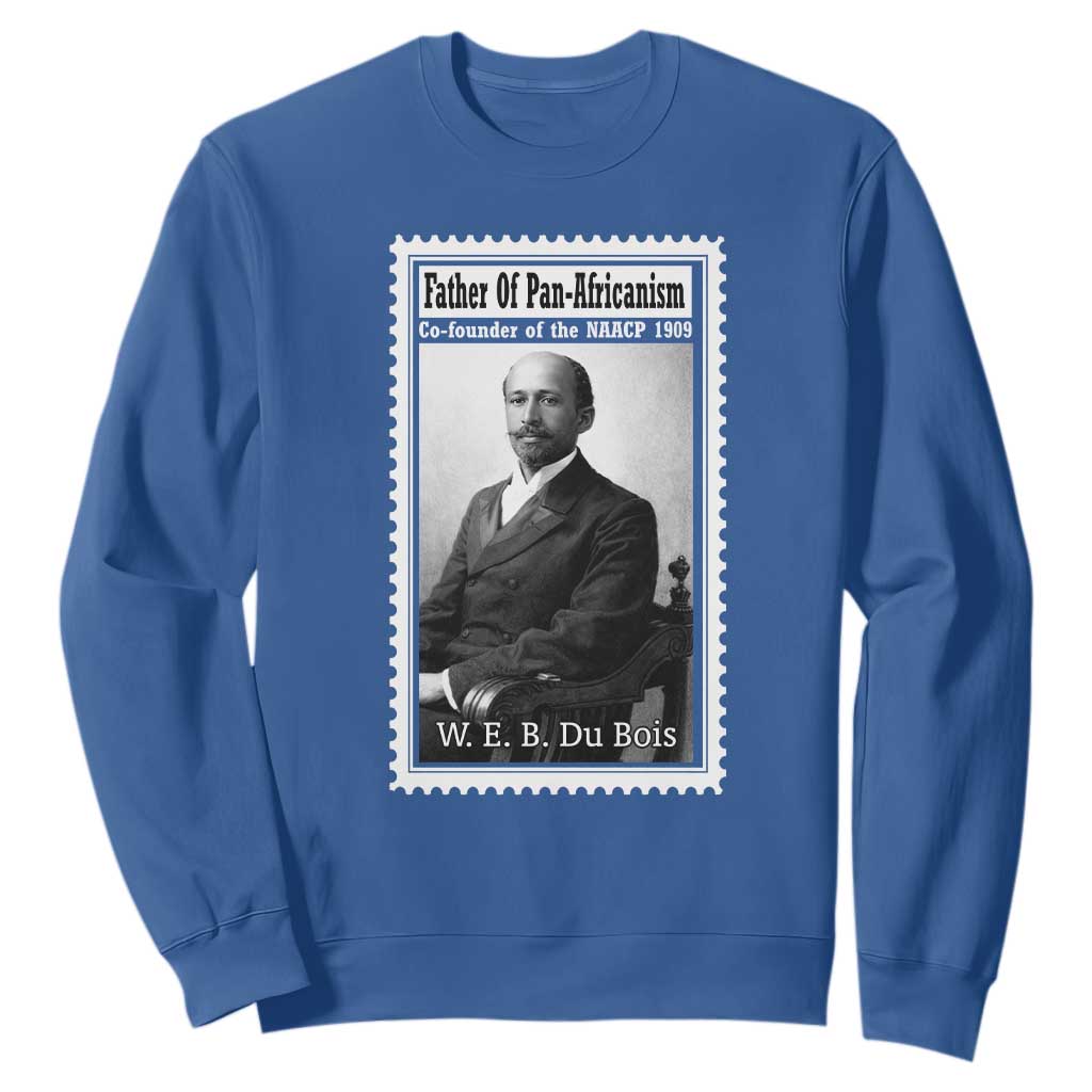 Vintage Stamp W E B Du Bois Sweatshirt Black Thought Leader TS12 Royal Blue Print Your Wear