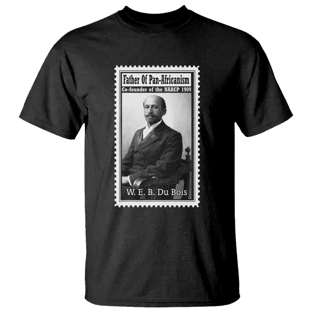 Vintage Stamp W E B Du Bois T Shirt Black Thought Leader TS12 Black Print Your Wear