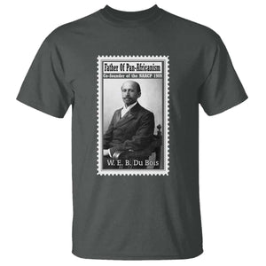 Vintage Stamp W E B Du Bois T Shirt Black Thought Leader TS12 Dark Heather Print Your Wear