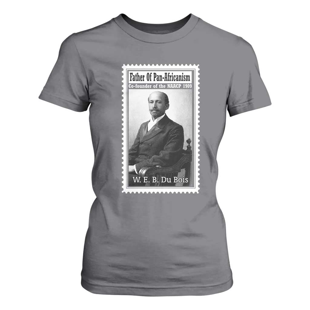 Vintage Stamp W E B Du Bois T Shirt For Women Black Thought Leader TS12 Charcoal Print Your Wear