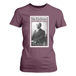 Vintage Stamp W E B Du Bois T Shirt For Women Black Thought Leader TS12 Maroon Print Your Wear
