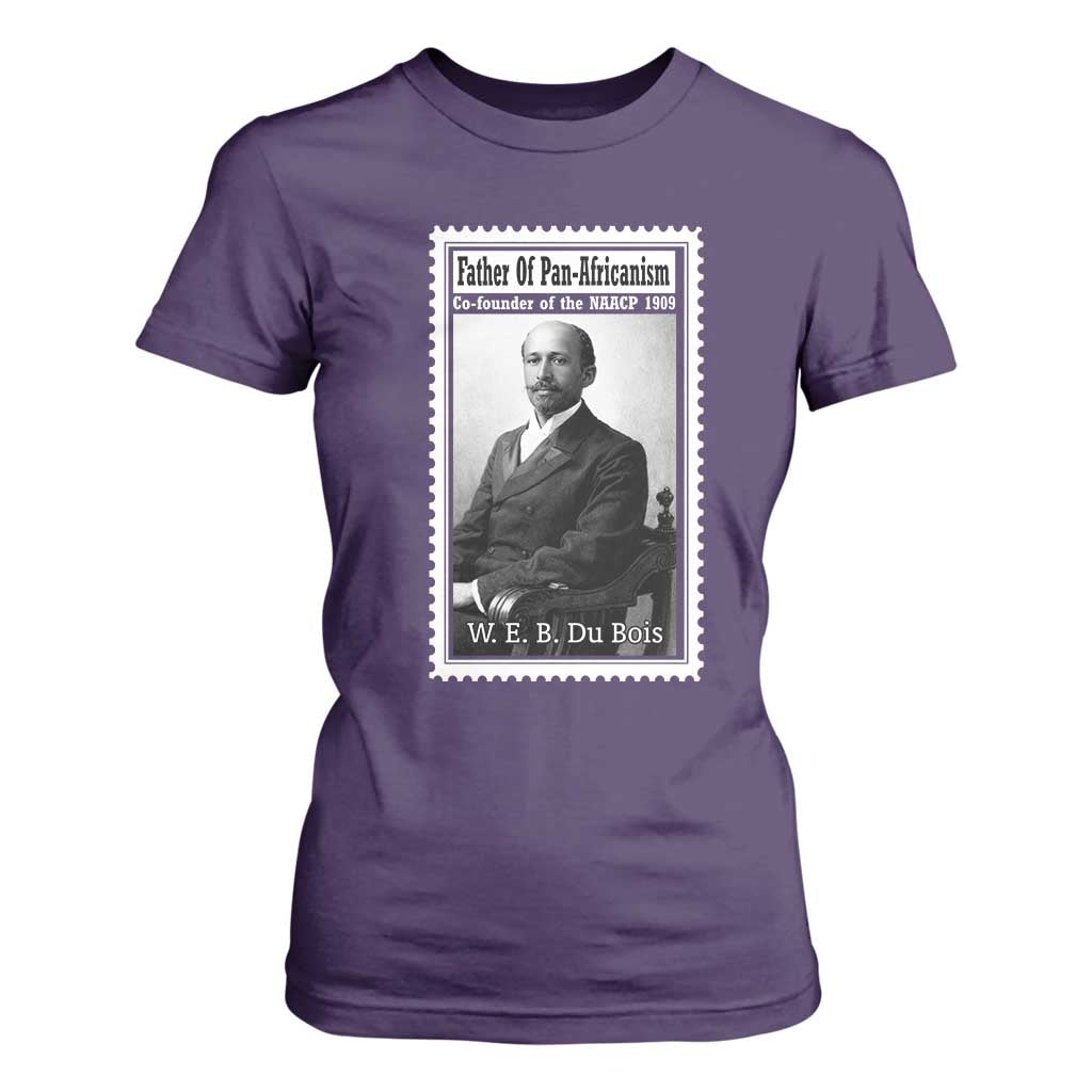 Vintage Stamp W E B Du Bois T Shirt For Women Black Thought Leader TS12 Purple Print Your Wear