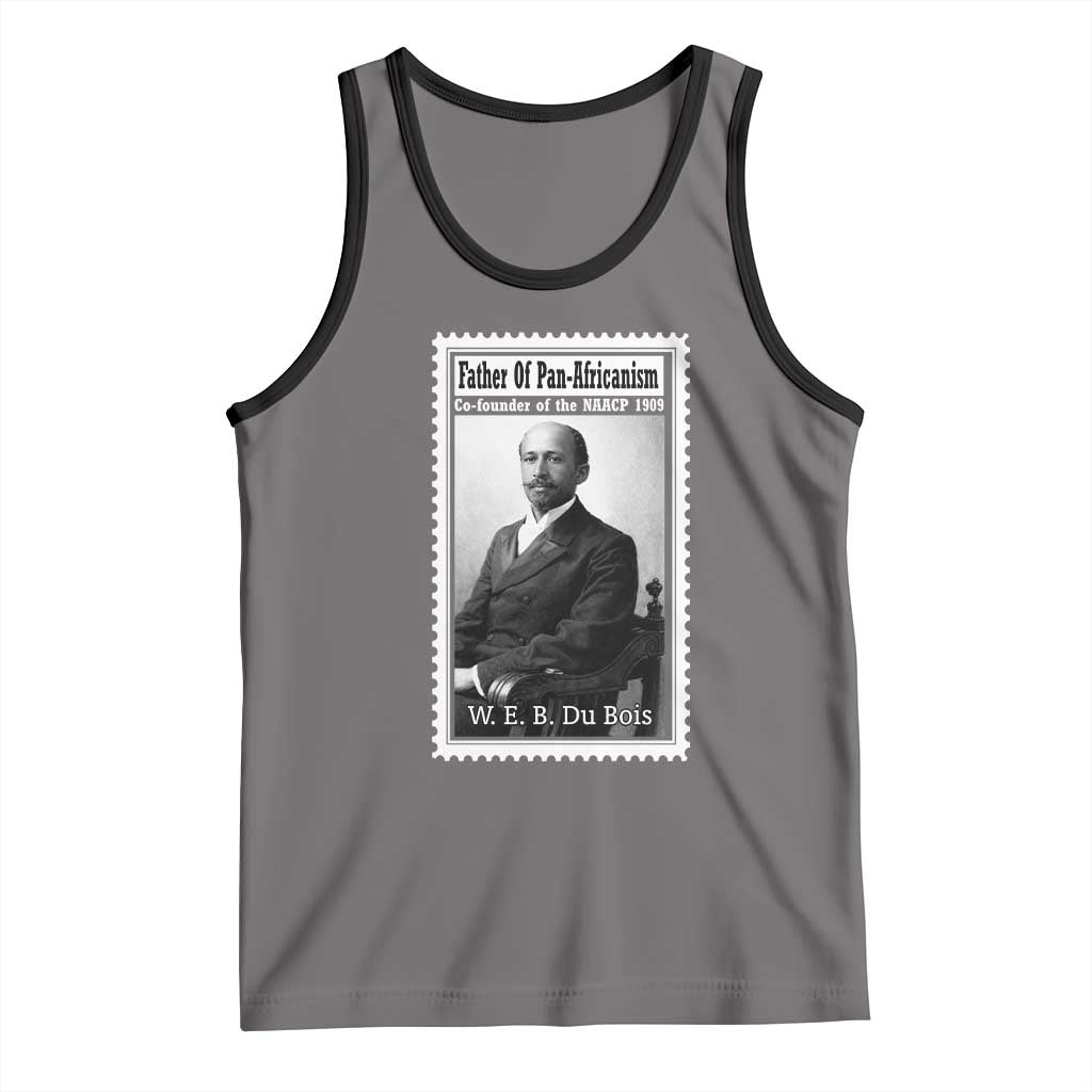 Vintage Stamp W E B Du Bois Tank Top Black Thought Leader TS12 Deep Heather Black Print Your Wear