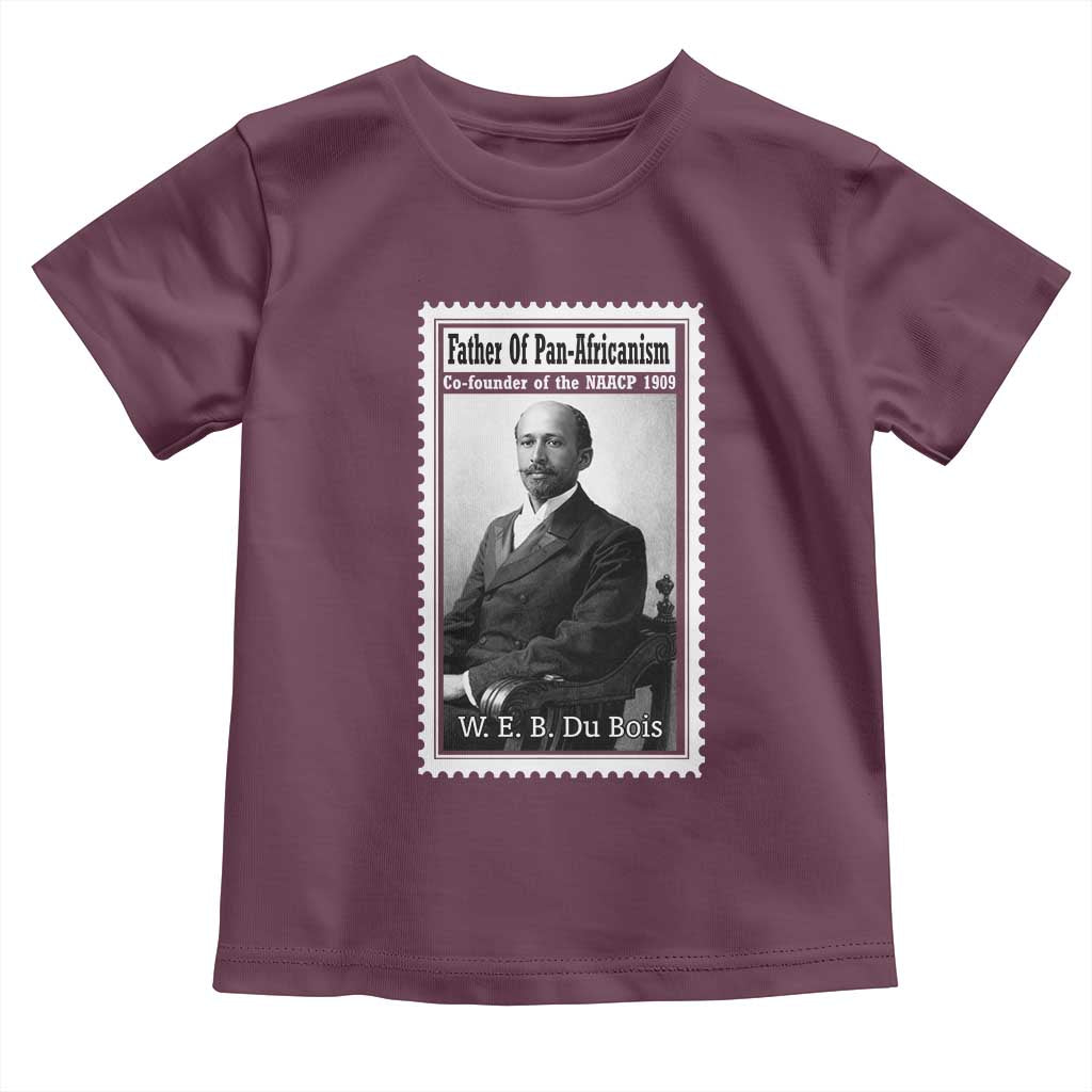 Vintage Stamp W E B Du Bois Toddler T Shirt Black Thought Leader TS12 Maroon Print Your Wear