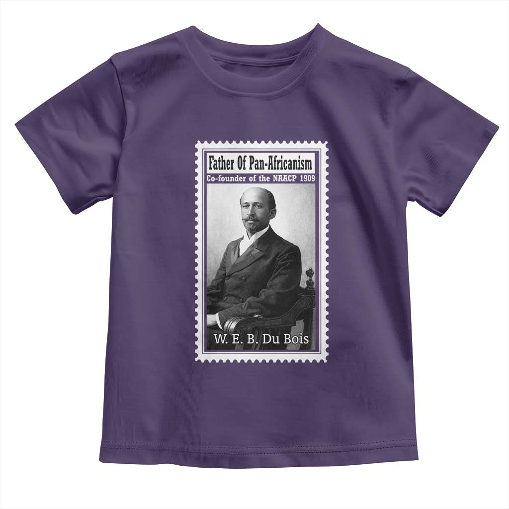 Vintage Stamp W E B Du Bois Toddler T Shirt Black Thought Leader TS12 Purple Print Your Wear
