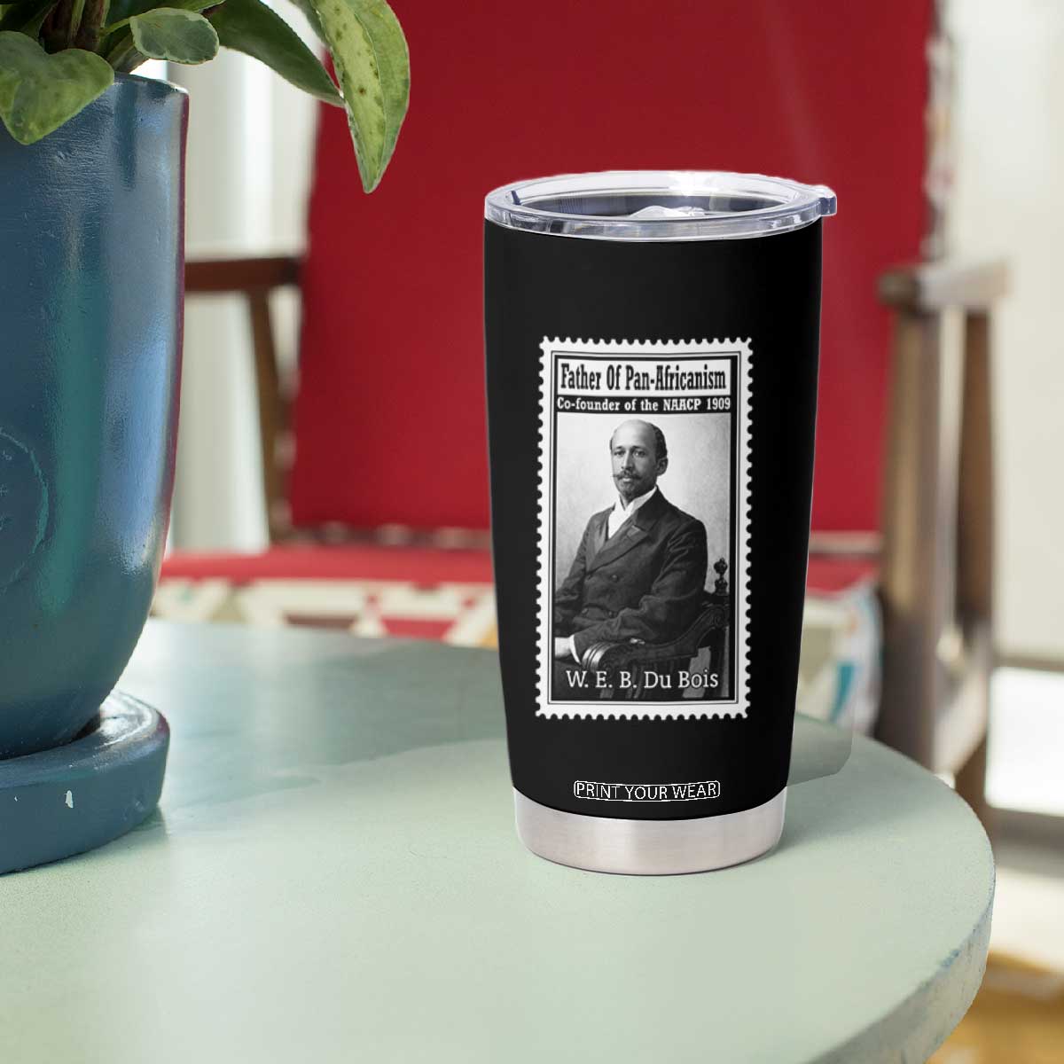 Vintage Stamp W E B Du Bois Tumbler Cup Black Thought Leader TS12 Print Your Wear