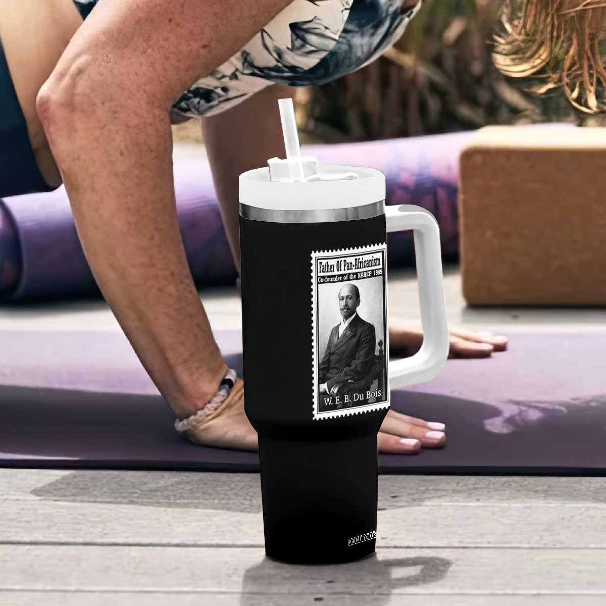 Vintage Stamp W E B Du Bois Tumbler With Handle Black Thought Leader TS12 Print Your Wear