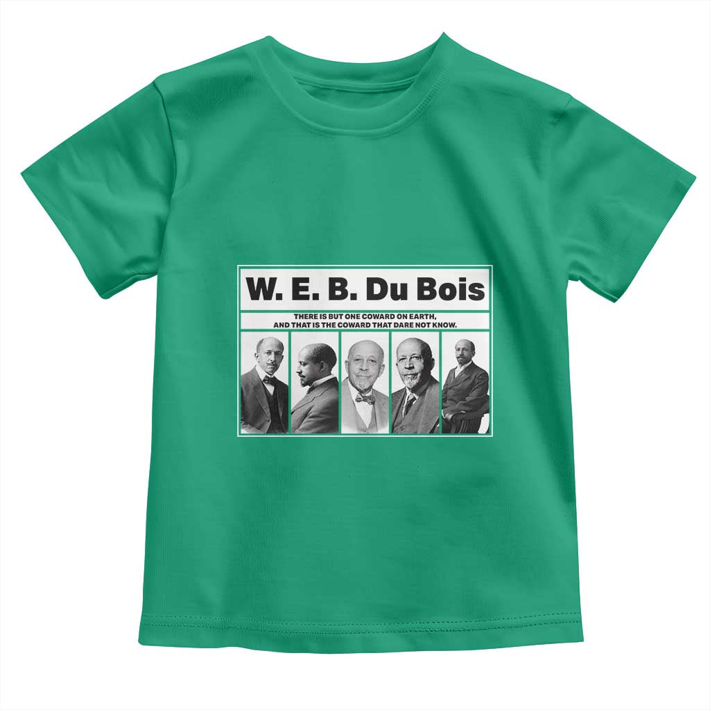 W E B Du Bois Quote Toddler T Shirt There Is But One Coward On Earth TS12 Irish Green Print Your Wear