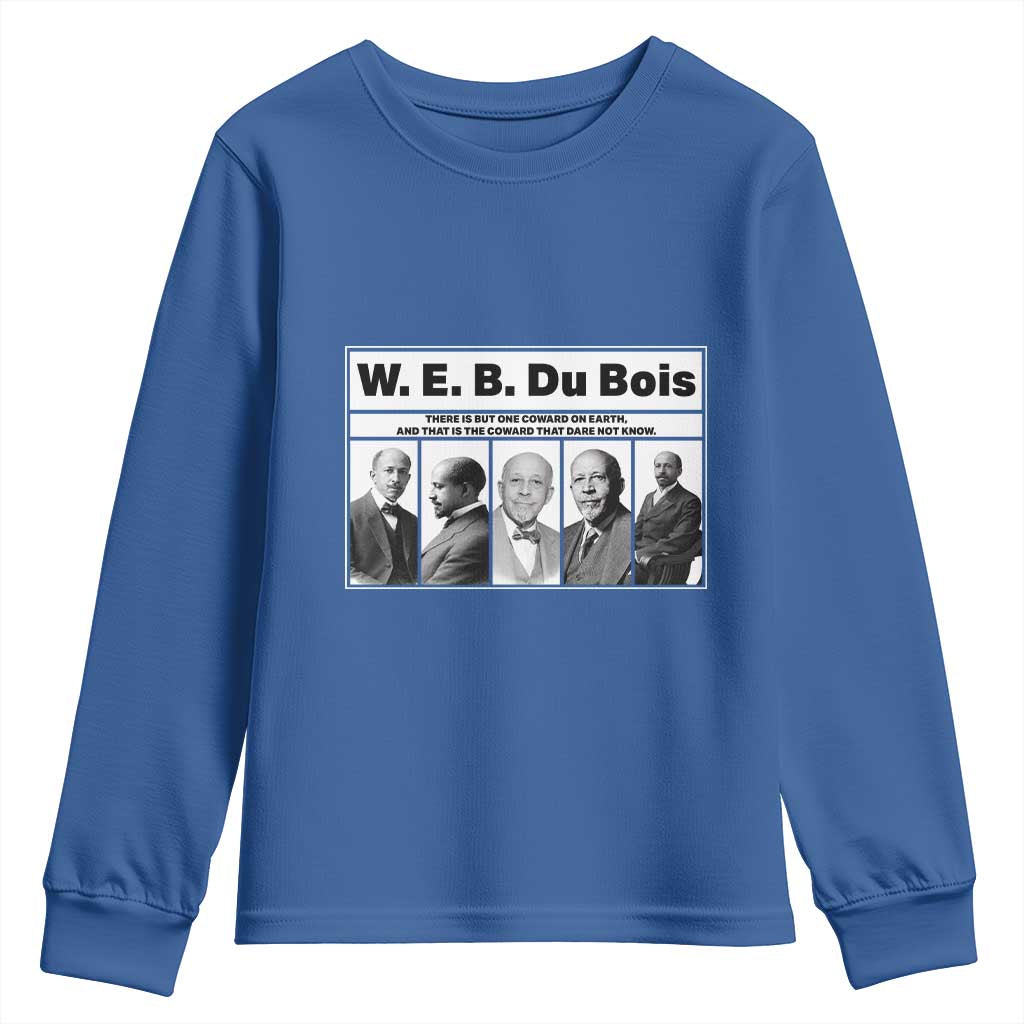 W E B Du Bois Quote Youth Sweatshirt There Is But One Coward On Earth TS12 Royal Blue Print Your Wear