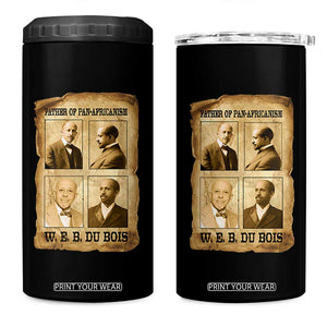W E B Du Bois 4 in 1 Can Cooler Tumbler African American History Gift TS12 One Size: 16 oz Black Print Your Wear