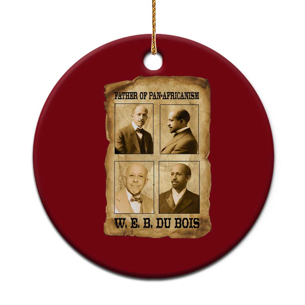 W E B Du Bois Ceramic Ornament African American History Gift TS12 1pc Red Print Your Wear