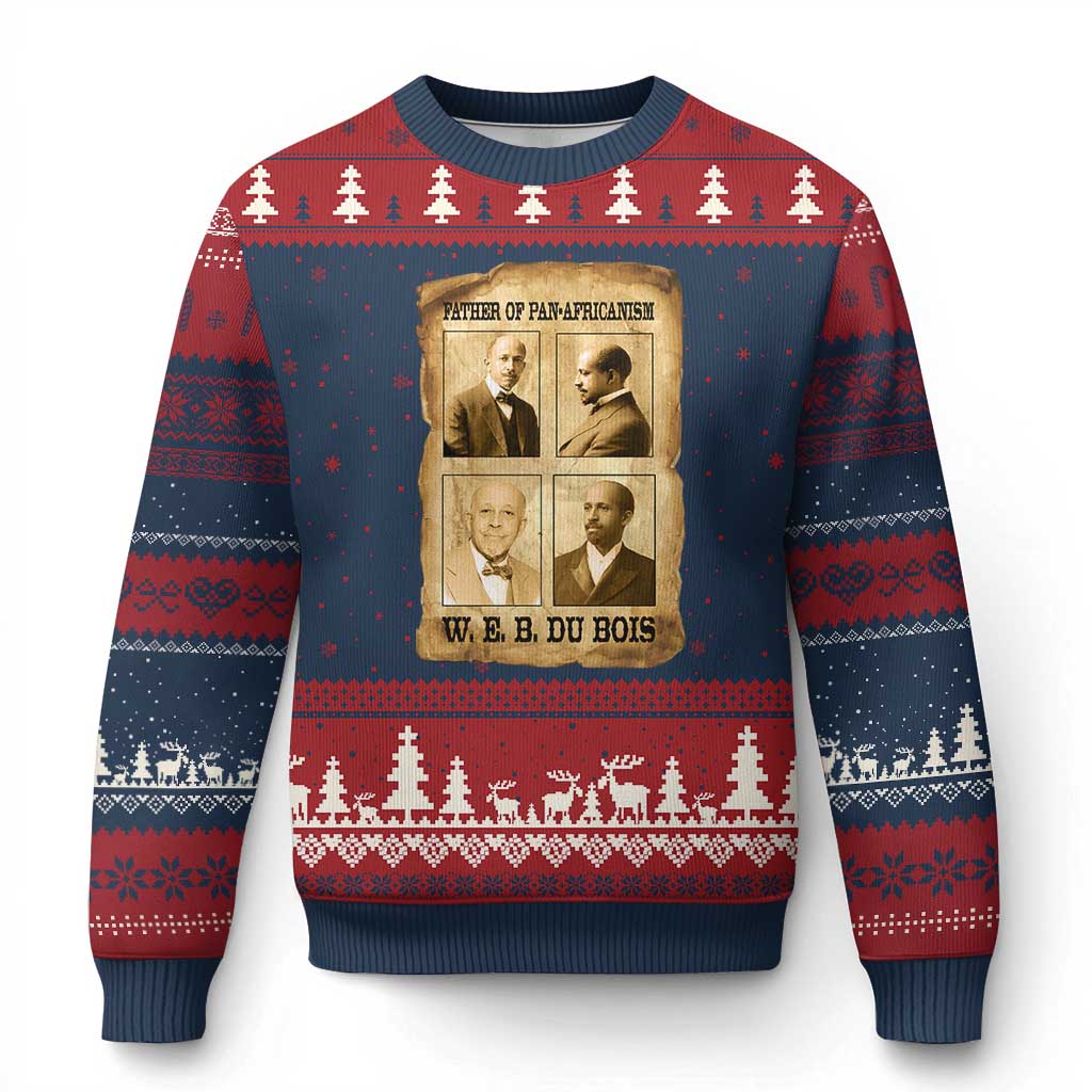 W E B Du Bois Ugly Christmas Sweater African American History Gift TS12 Navy Red Print Your Wear