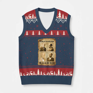 W E B Du Bois V-Neck Knit Sweater Vest African American History Gift TS12 Navy Red Print Your Wear