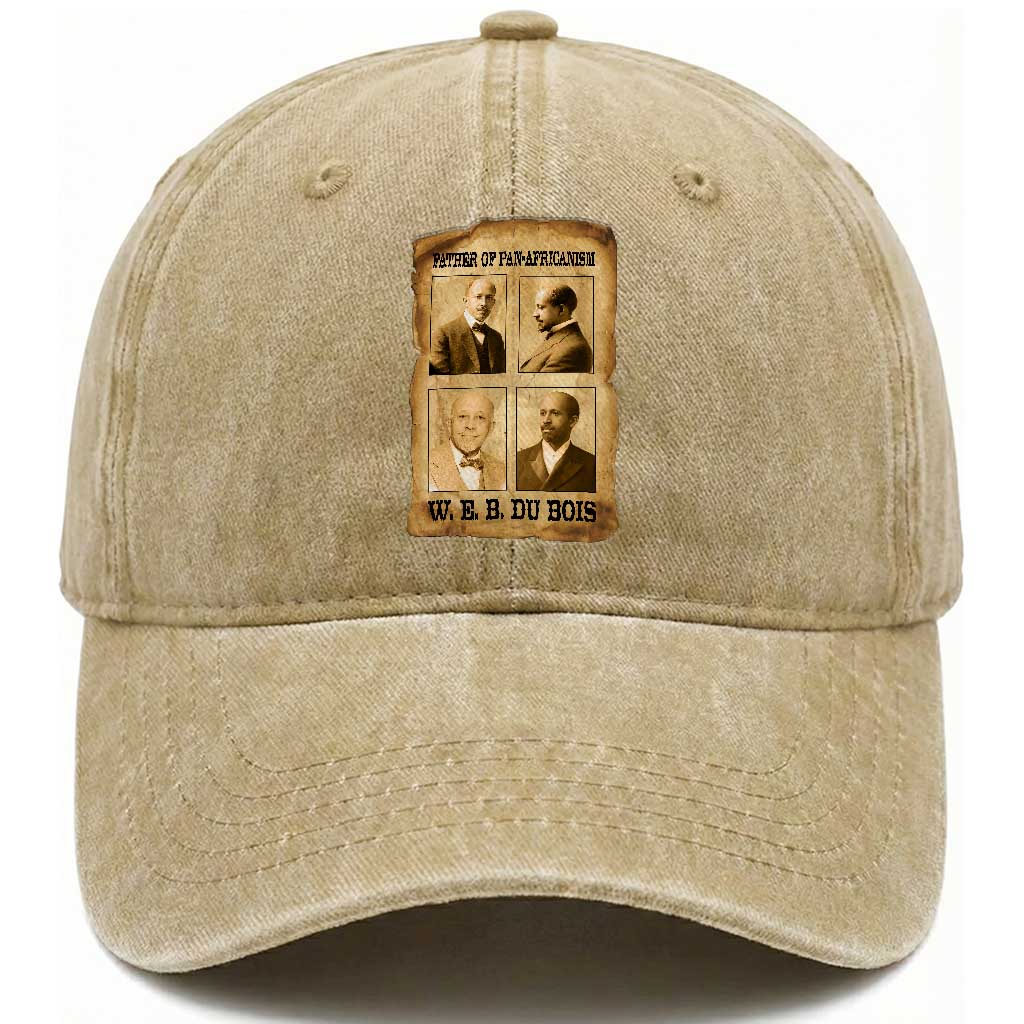W E B Du Bois Washed Cotton Baseball Cap African American History Gift TS12 Print Your Wear