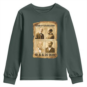 W E B Du Bois Youth Sweatshirt African American History Gift TS12 Dark Forest Green Print Your Wear