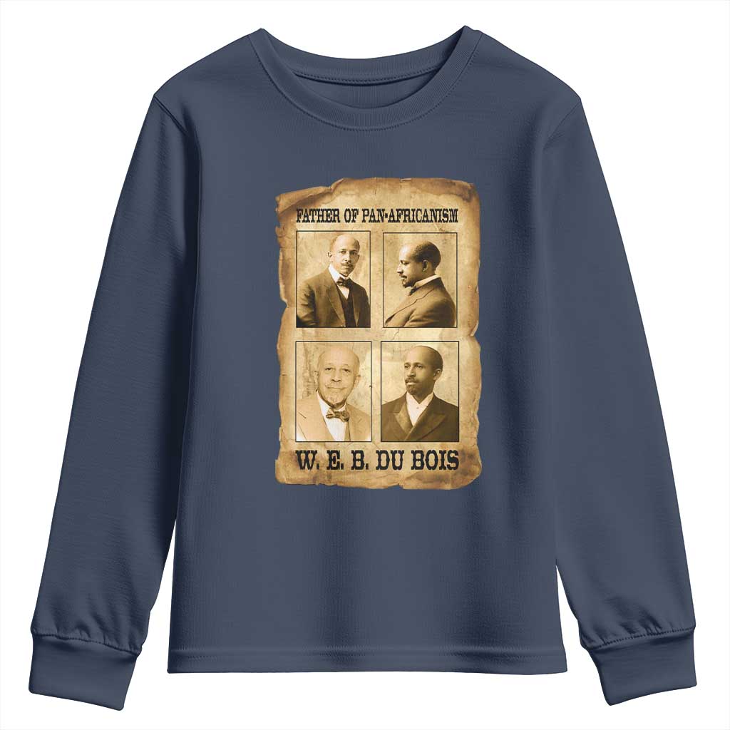 W E B Du Bois Youth Sweatshirt African American History Gift TS12 Navy Print Your Wear