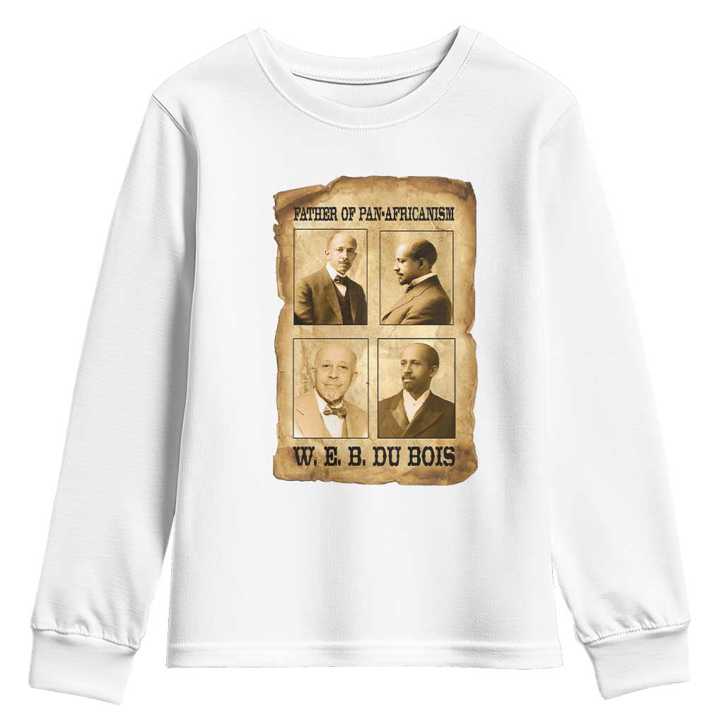 W E B Du Bois Youth Sweatshirt African American History Gift TS12 White Print Your Wear
