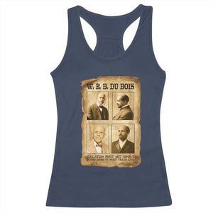 Education Must Teach Life W E B Du Bois Quote Racerback Tank Top TS12 Navy Print Your Wear