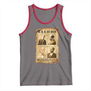 Education Must Teach Life W E B Du Bois Quote Tank Top TS12 Deep Heather Red Print Your Wear