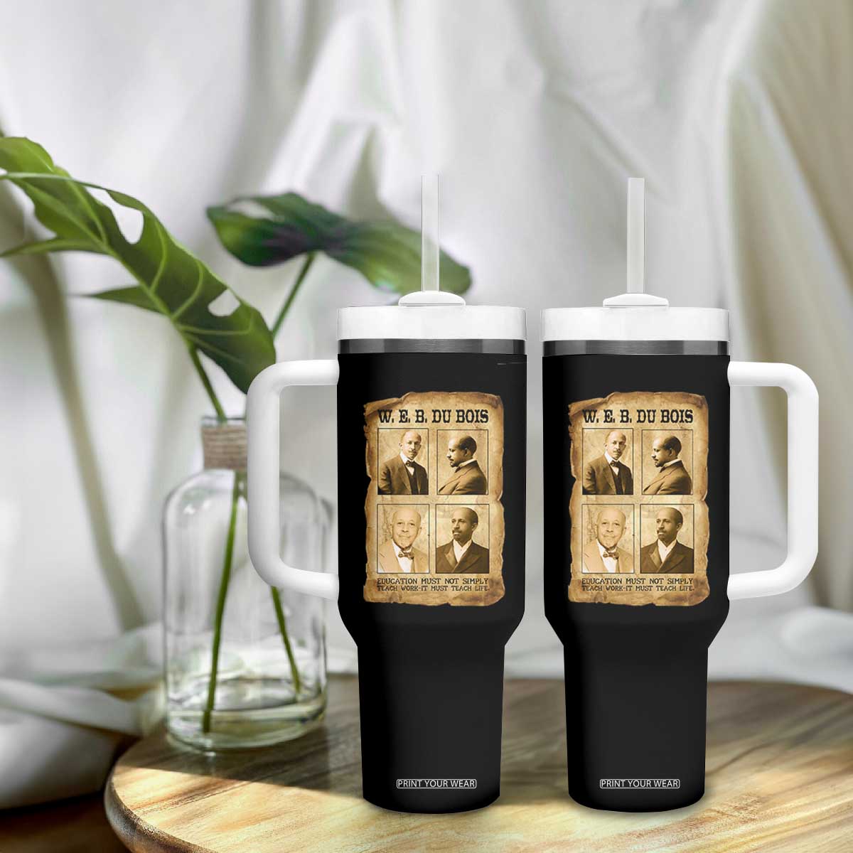 Education Must Teach Life W E B Du Bois Quote Tumbler With Handle TS12 Print Your Wear