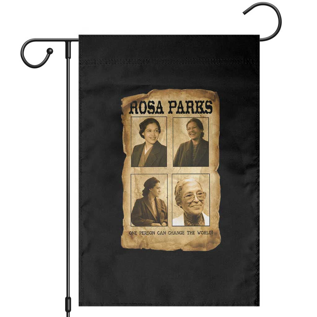 One Person Can Change The World Quote Garden Flag Rosa Parks Legacy TS12 Black Print Your Wear