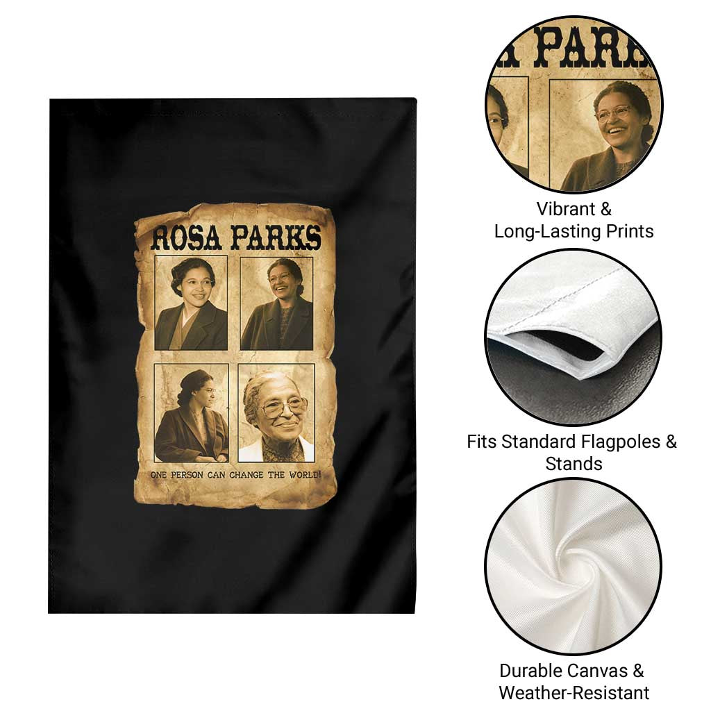 One Person Can Change The World Quote Garden Flag Rosa Parks Legacy TS12 Print Your Wear