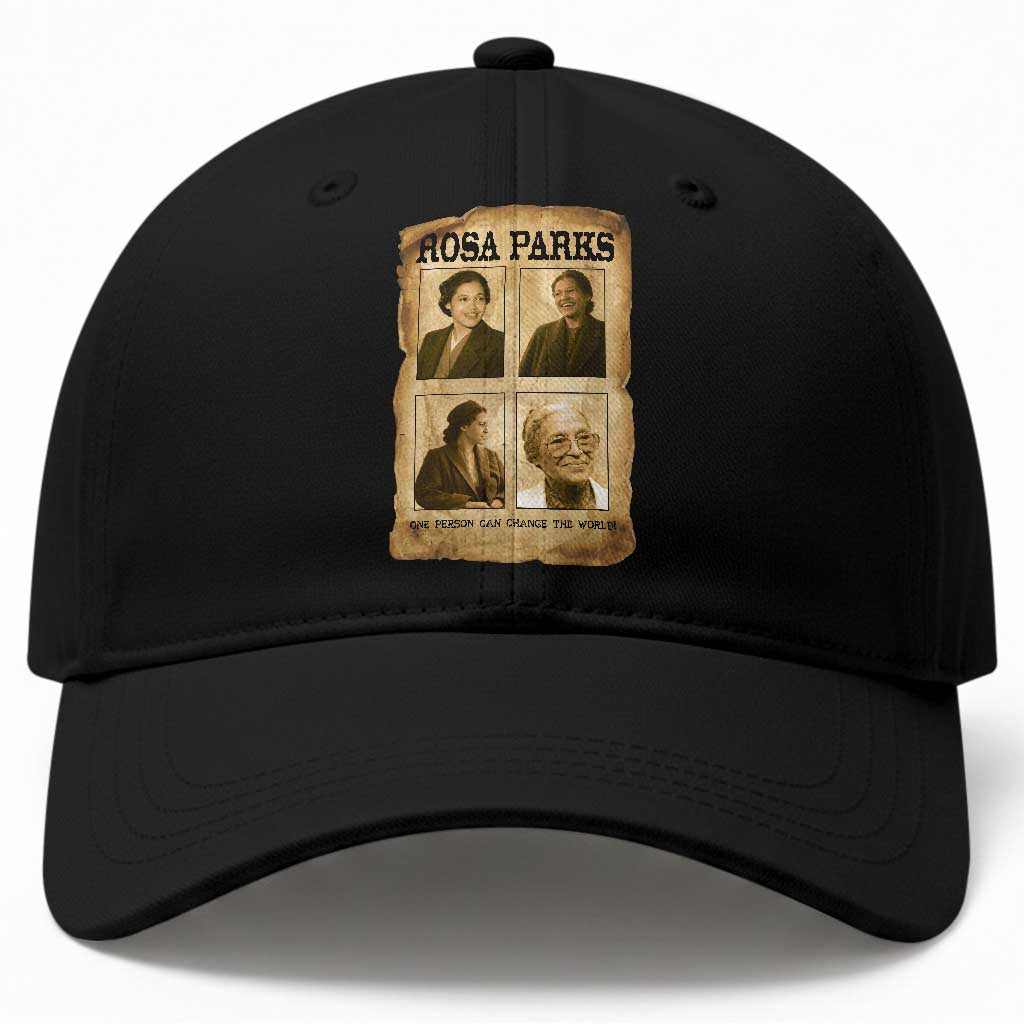 One Person Can Change The World Quote Baseball Cap Rosa Parks Legacy TS12 Print Your Wear
