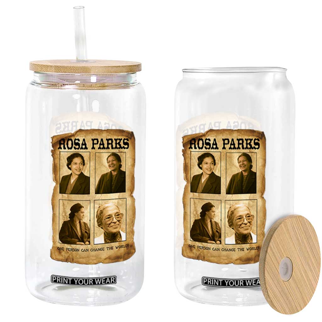 One Person Can Change The World Quote Glass Can Rosa Parks Legacy TS12 Print Your Wear
