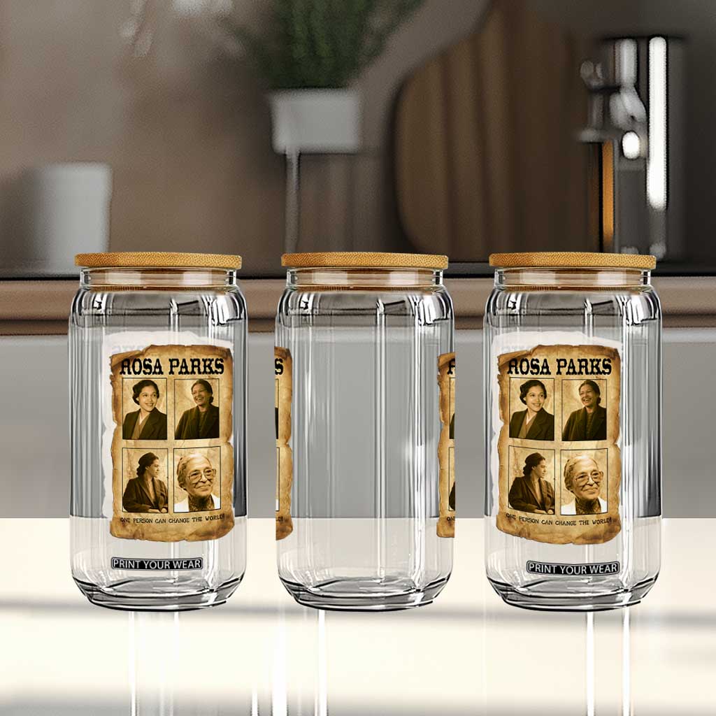 One Person Can Change The World Quote Glass Can Rosa Parks Legacy TS12 Print Your Wear
