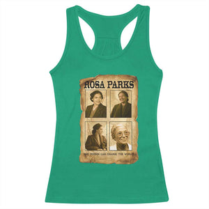 One Person Can Change The World Quote Racerback Tank Top Rosa Parks Legacy TS12 Irish Green Print Your Wear