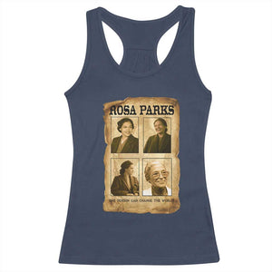 One Person Can Change The World Quote Racerback Tank Top Rosa Parks Legacy TS12 Navy Print Your Wear