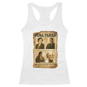 One Person Can Change The World Quote Racerback Tank Top Rosa Parks Legacy TS12 White Print Your Wear