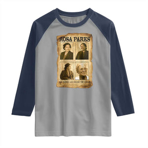 One Person Can Change The World Quote Raglan Shirt Rosa Parks Legacy TS12 Sport Gray Navy Print Your Wear