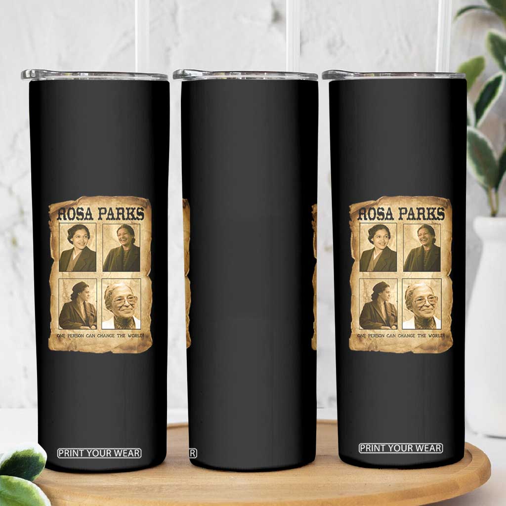 One Person Can Change The World Quote Skinny Tumbler Rosa Parks Legacy TS12 Print Your Wear