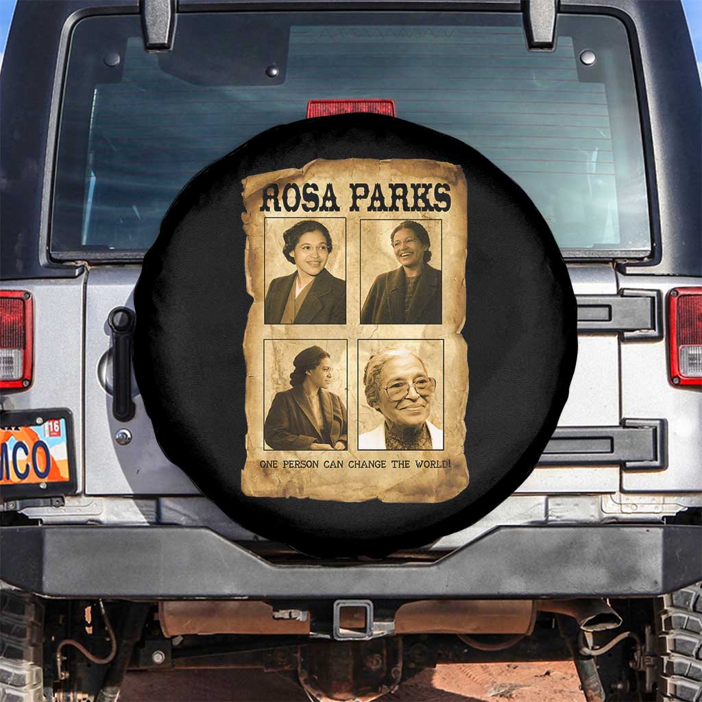 One Person Can Change The World Quote Spare Tire Cover Rosa Parks Legacy TS12 No hole Black Print Your Wear