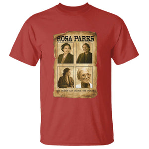 One Person Can Change The World Quote T Shirt Rosa Parks Legacy TS12 Red Print Your Wear